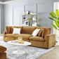 Modway Commix Down Filled Overstuffed Performance Velvet 3-Seater Sofa FredCo