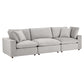 Modway Commix Down Filled Overstuffed Performance Velvet 3-Seater Sofa FredCo