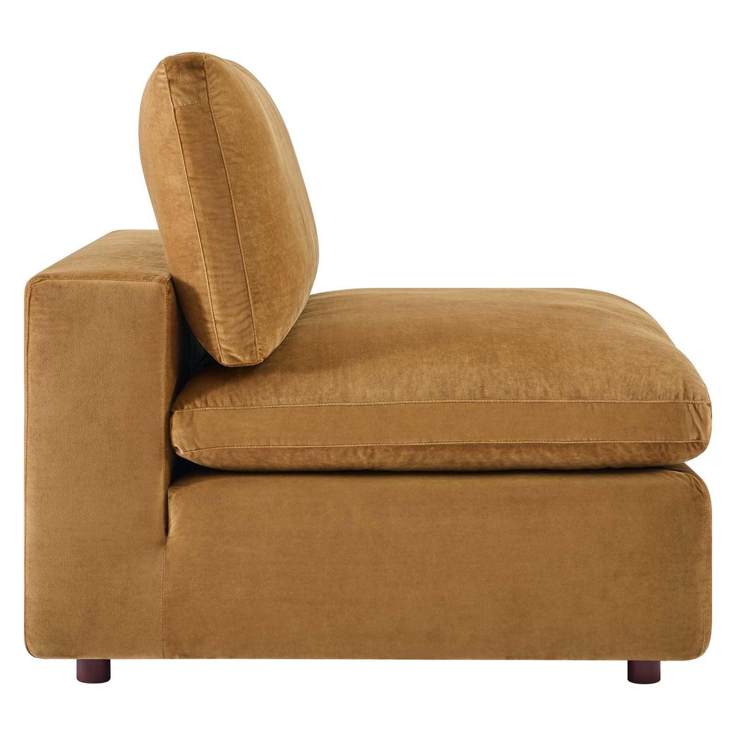 Modway Commix Down Filled Overstuffed Performance Velvet 4-Piece Sectional Sofa FredCo