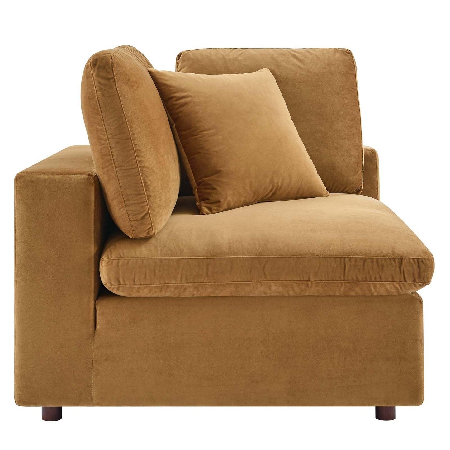 Modway Commix Down Filled Overstuffed Performance Velvet 4-Piece Sectional Sofa FredCo