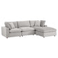 Modway Commix Down Filled Overstuffed Performance Velvet 4-Piece Sectional Sofa FredCo