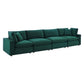 Modway Commix Down Filled Overstuffed Performance Velvet 4-Seater Sofa FredCo