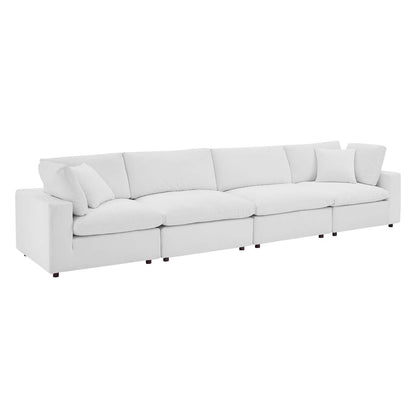 Modway Commix Down Filled Overstuffed Performance Velvet 4-Seater Sofa FredCo