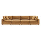 Modway Commix Down Filled Overstuffed Performance Velvet 4-Seater Sofa FredCo