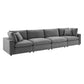 Modway Commix Down Filled Overstuffed Performance Velvet 4-Seater Sofa FredCo