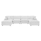 Modway Commix Down Filled Overstuffed Performance Velvet 6-Piece Sectional Sofa FredCo