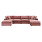 Modway Commix Down Filled Overstuffed Performance Velvet 6-Piece Sectional Sofa FredCo