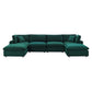 Modway Commix Down Filled Overstuffed Performance Velvet 6-Piece Sectional Sofa FredCo