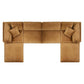 Modway Commix Down Filled Overstuffed Performance Velvet 6-Piece Sectional Sofa FredCo