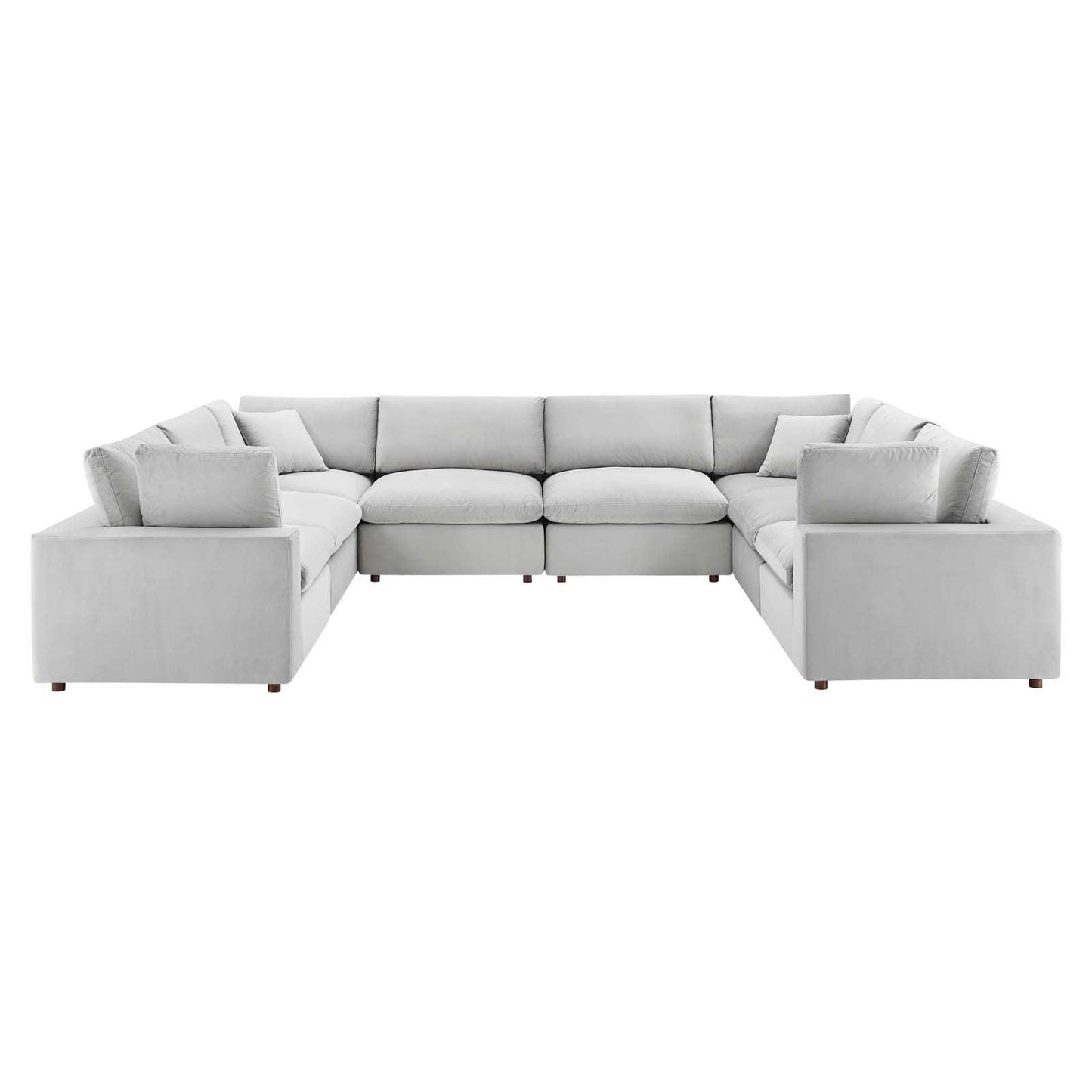 Modway Commix Down Filled Overstuffed Performance Velvet 	8-Piece Sectional Sofa FredCo