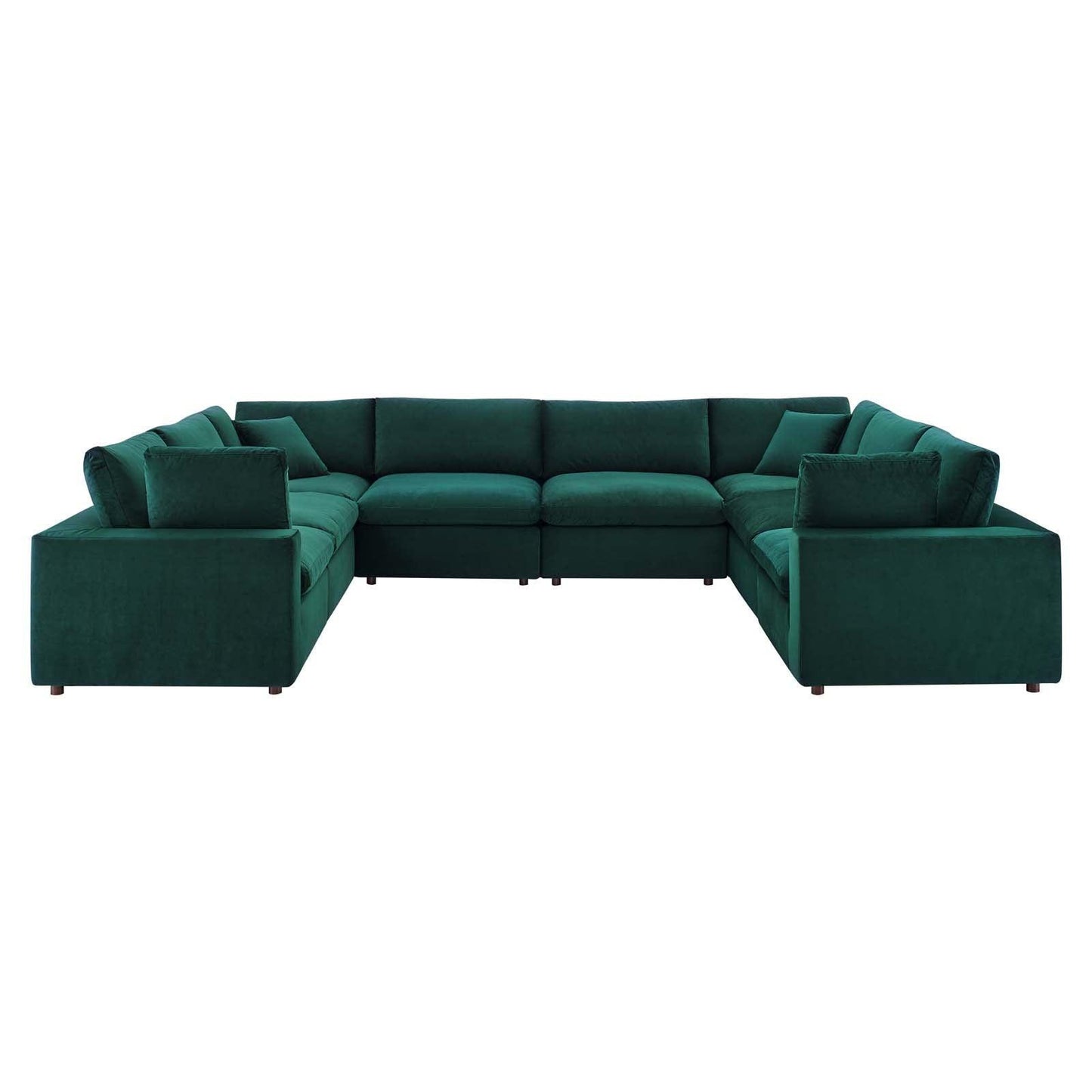 Modway Commix Down Filled Overstuffed Performance Velvet 	8-Piece Sectional Sofa FredCo