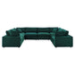 Modway Commix Down Filled Overstuffed Performance Velvet 	8-Piece Sectional Sofa FredCo