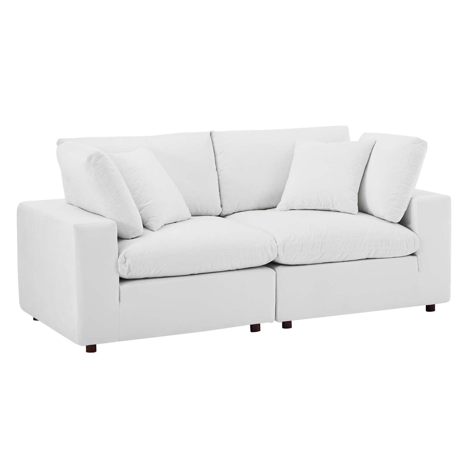 Modway Commix Down Filled Overstuffed Performance Velvet Loveseat FredCo