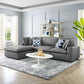 Modway Commix Down Filled Overstuffed Vegan Leather 4-Piece Sectional Sofa FredCo