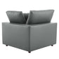 Modway Commix Down Filled Overstuffed Vegan Leather 4-Piece Sectional Sofa FredCo