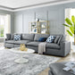 Modway Commix Down Filled Overstuffed Vegan Leather 4-Seater Sofa FredCo