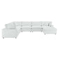 Modway Commix Down Filled Overstuffed Vegan Leather 7-Piece Sectional Sofa FredCo