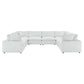Modway Commix Down Filled Overstuffed Vegan Leather 8-Piece Sectional Sofa FredCo