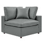 Modway Commix Down Filled Overstuffed Vegan Leather 8-Piece Sectional Sofa FredCo