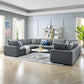 Modway Commix Down Filled Overstuffed Vegan Leather 8-Piece Sectional Sofa FredCo