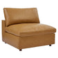 Modway Commix Down Filled Overstuffed Vegan Leather Armless Chair FredCo