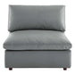 Modway Commix Down Filled Overstuffed Vegan Leather Armless Chair FredCo