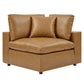 Modway Commix Down Filled Overstuffed Vegan Leather Corner Chair FredCo