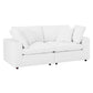 Modway Commix Down Filled Overstuffed Vegan Leather Loveseat FredCo
