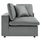 Modway Commix Down Filled Overstuffed Vegan Leather Loveseat FredCo