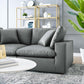 Modway Commix Down Filled Overstuffed Vegan Leather Loveseat FredCo