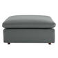 Modway Commix Down Filled Overstuffed Vegan Leather Ottoman FredCo