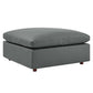 Modway Commix Down Filled Overstuffed Vegan Leather Ottoman FredCo