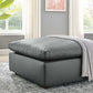 Modway Commix Down Filled Overstuffed Vegan Leather Ottoman FredCo