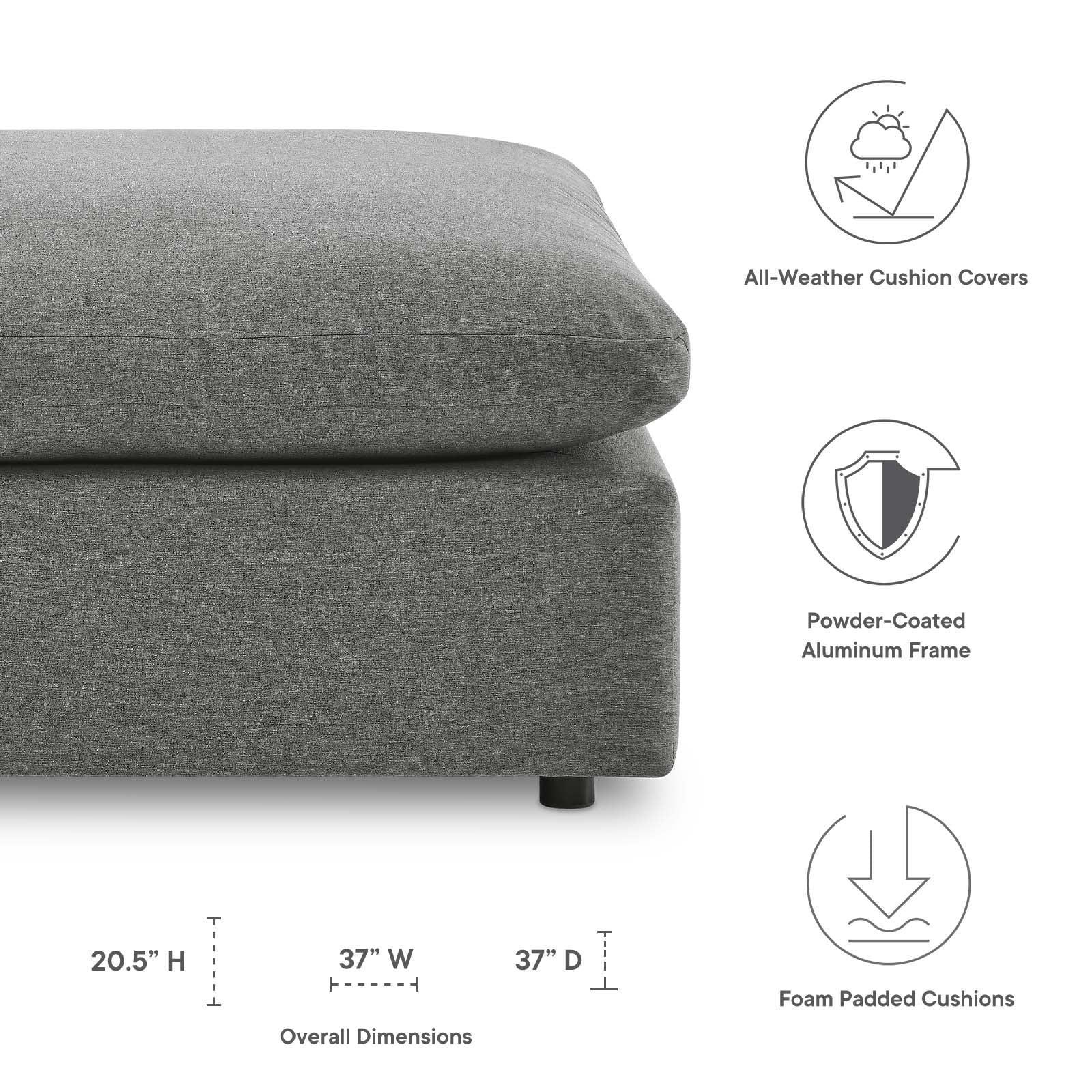 Modway Commix Overstuffed Outdoor Patio Ottoman FredCo