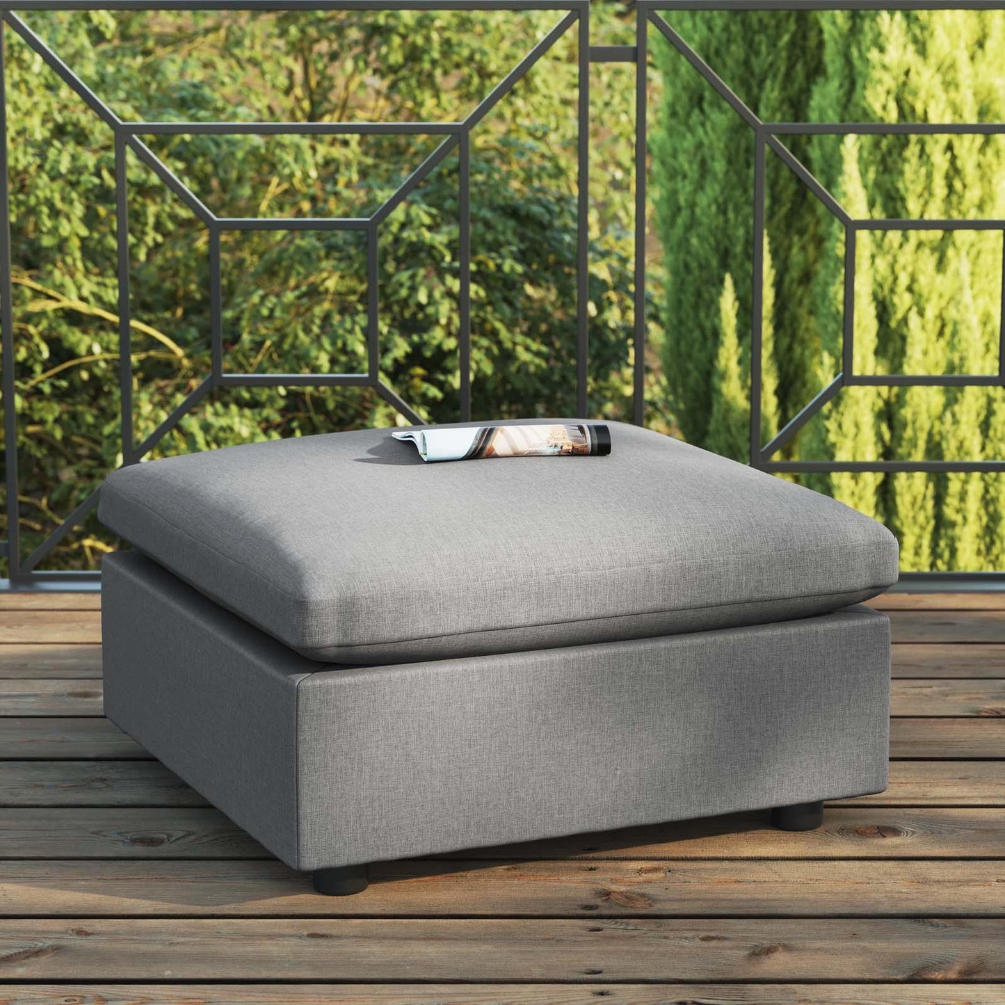 Modway Commix Overstuffed Outdoor Patio Ottoman FredCo