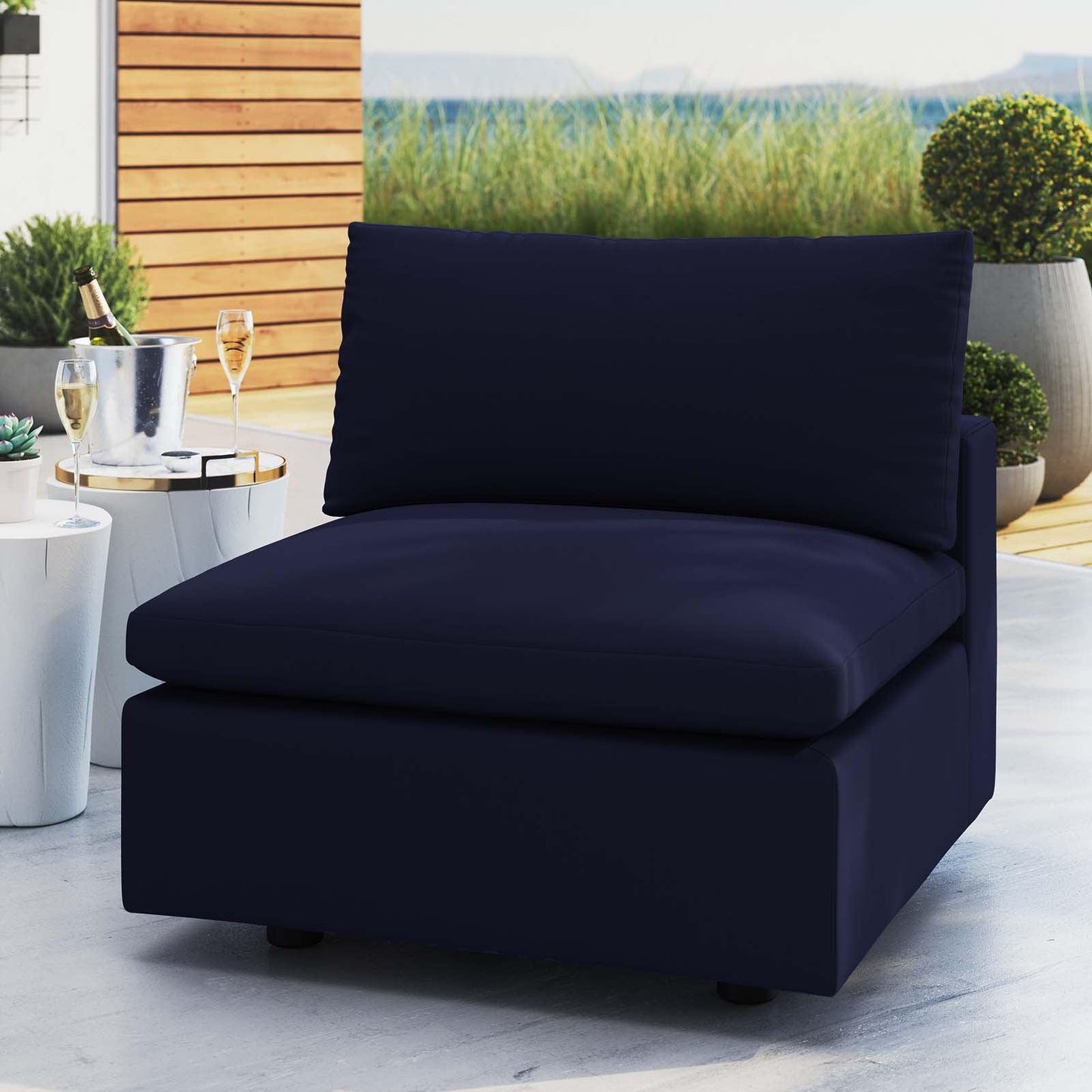 Modway Commix Sunbrella® Outdoor Patio Armless Chair FredCo