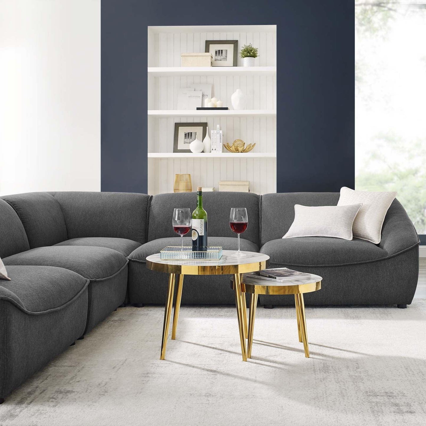 Modway Comprise 5-Piece Sectional Sofa FredCo