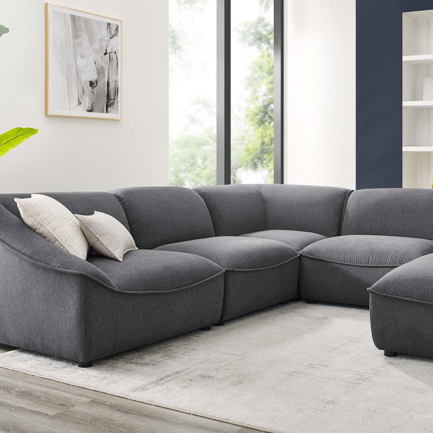 Modway Comprise 6-Piece Sectional Sofa FredCo