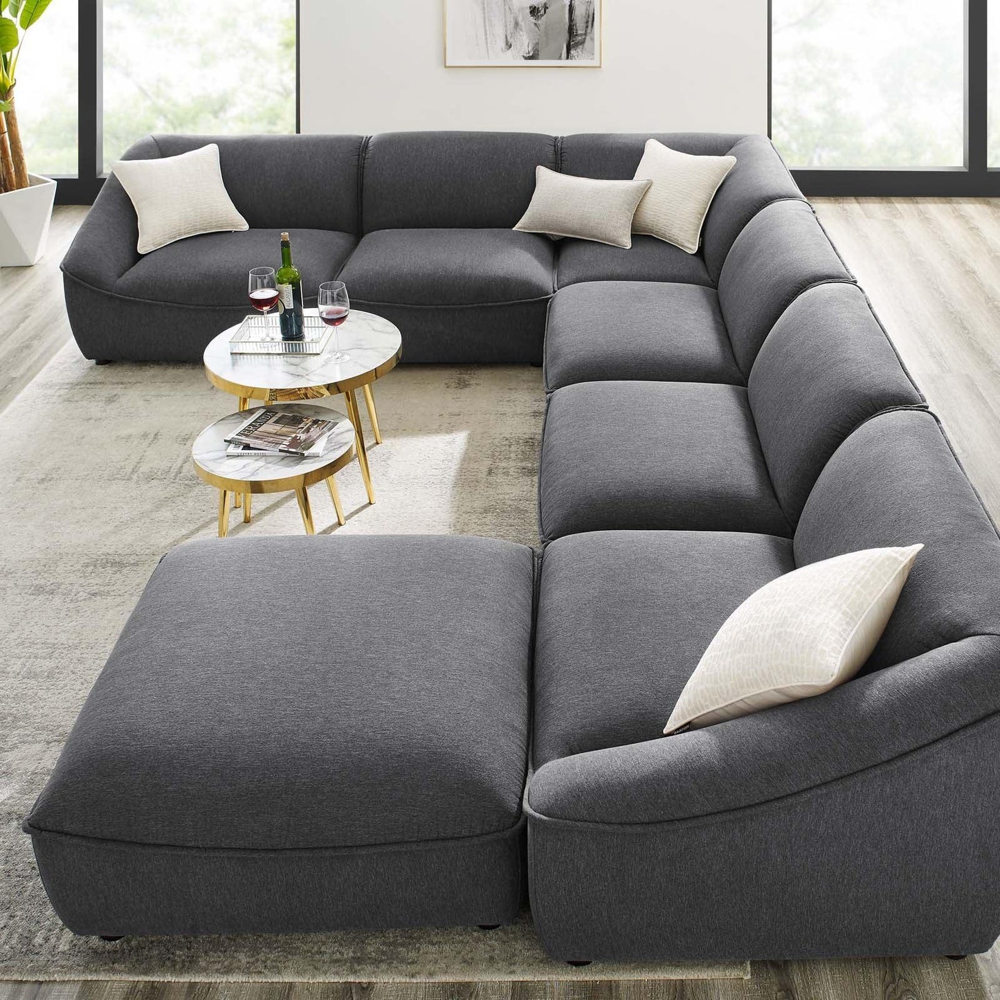 Modway Comprise 7-Piece Sectional Sofa FredCo