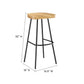 Modway Concord Backless Wood Bar Stools - Set of 2 FredCo