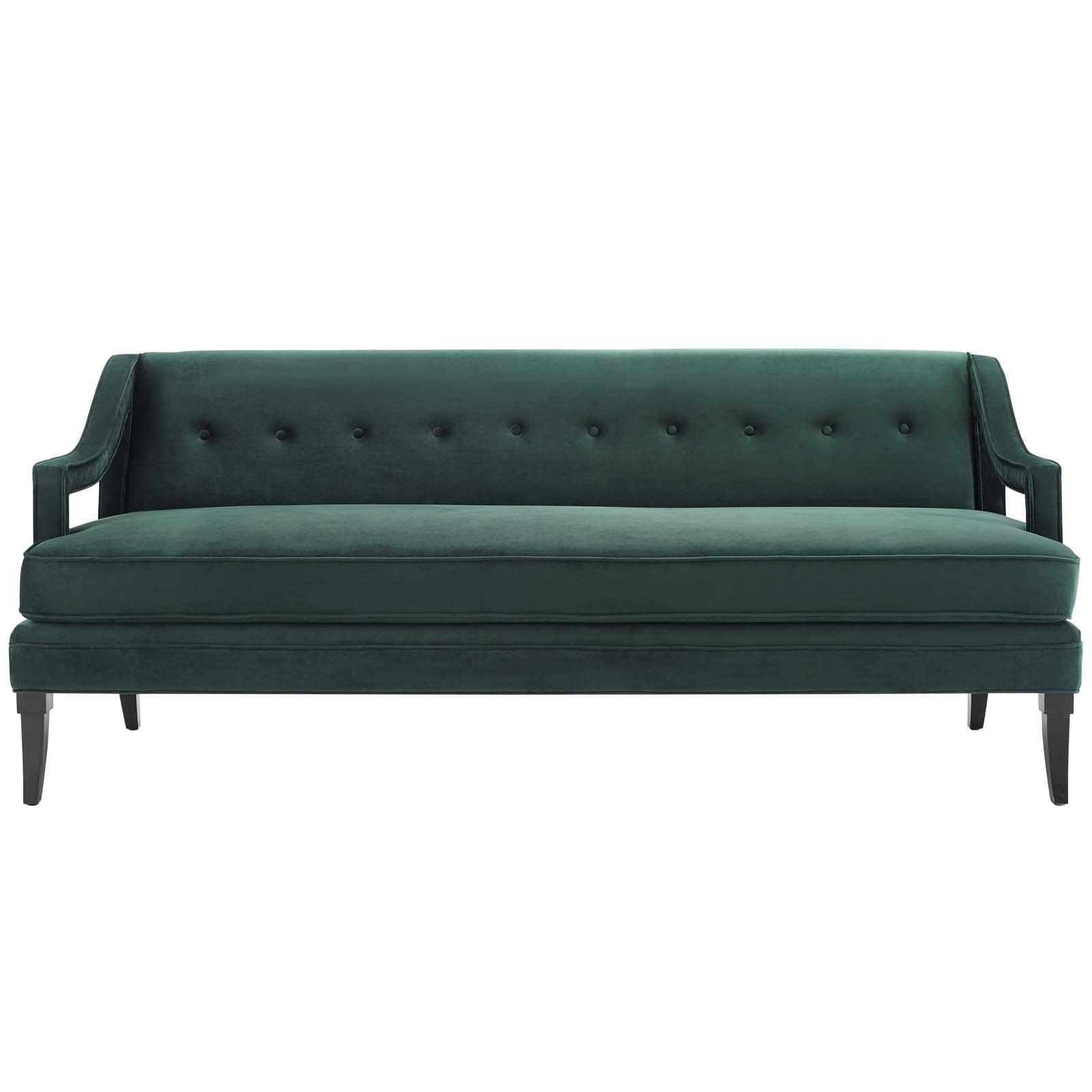 Modway Concur Button Tufted Performance Velvet Sofa FredCo
