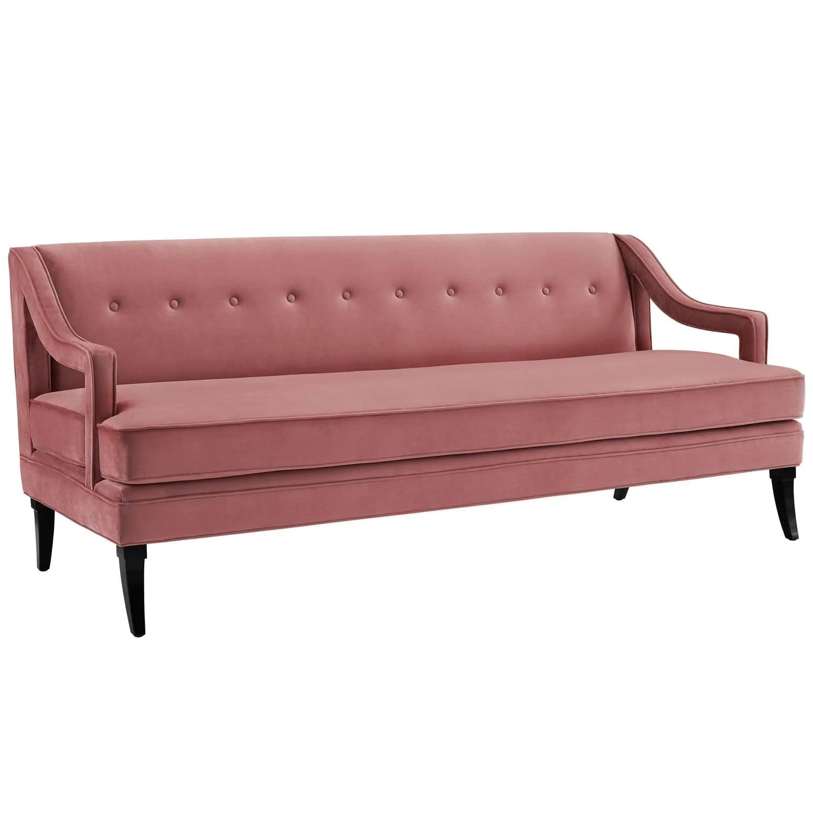 Modway Concur Button Tufted Performance Velvet Sofa FredCo