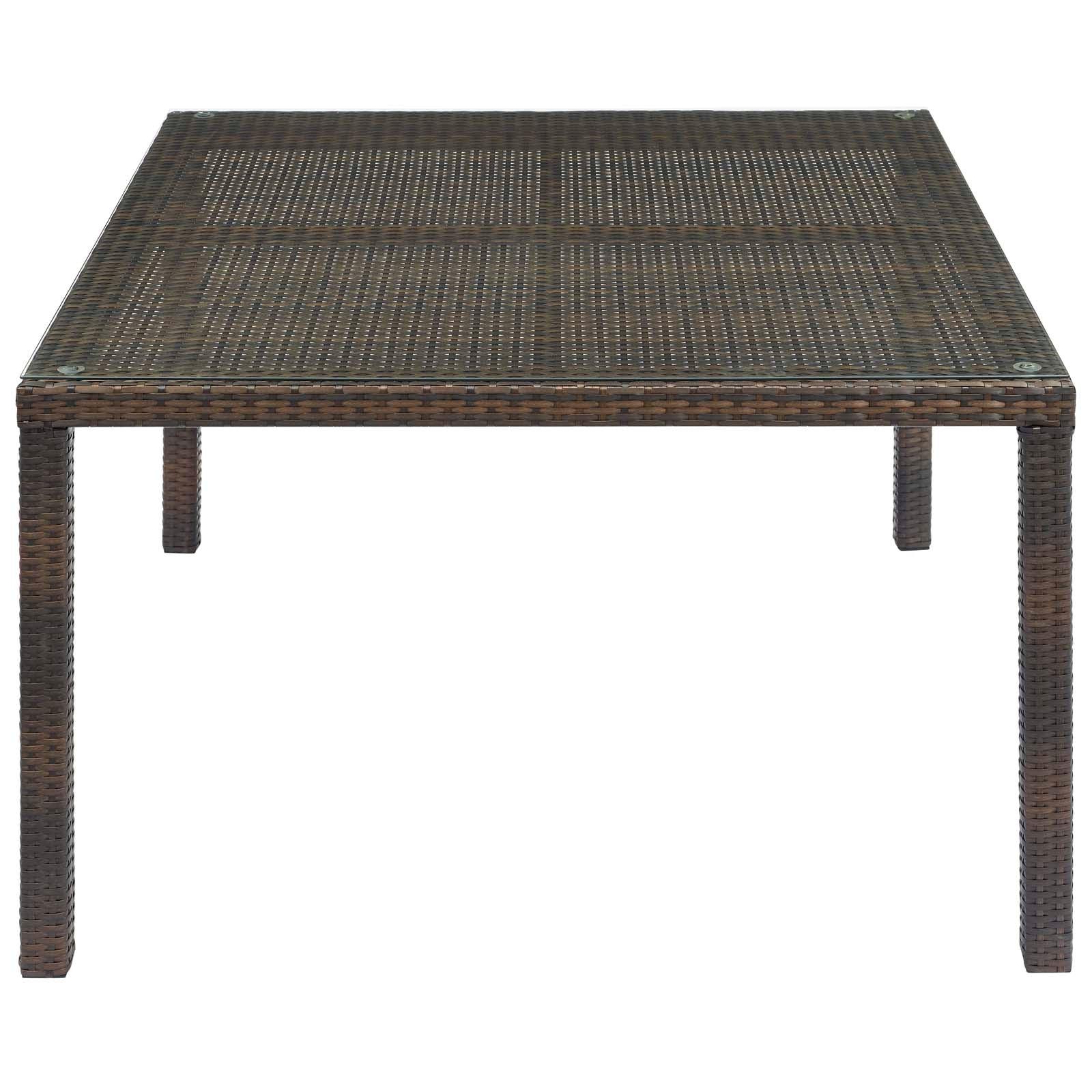 Modway Conduit 47" Outdoor Patio Wicker Rattan Dining Table FredCo