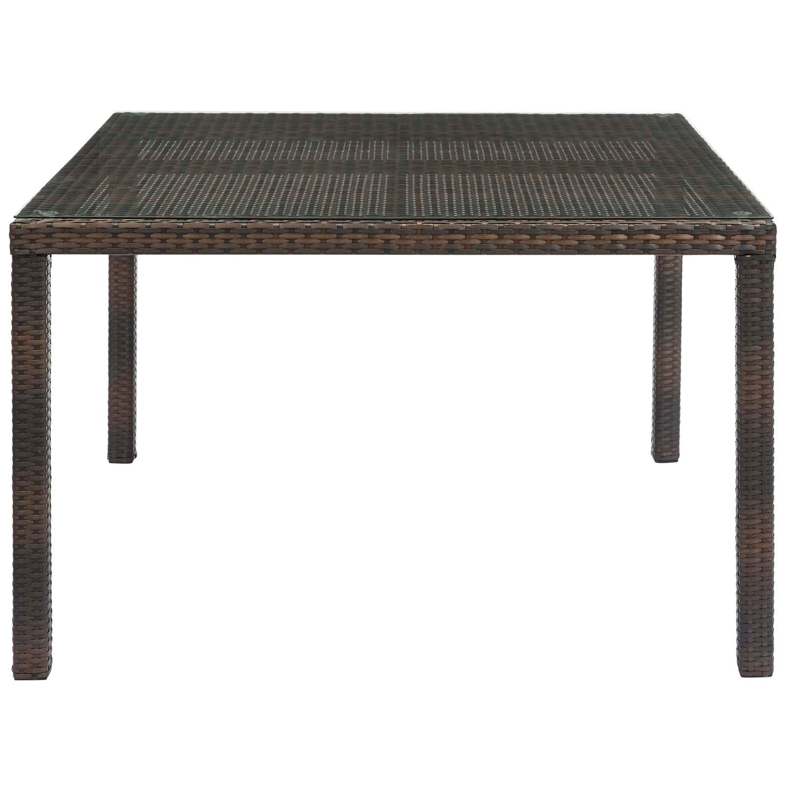 Modway Conduit 47" Outdoor Patio Wicker Rattan Dining Table FredCo
