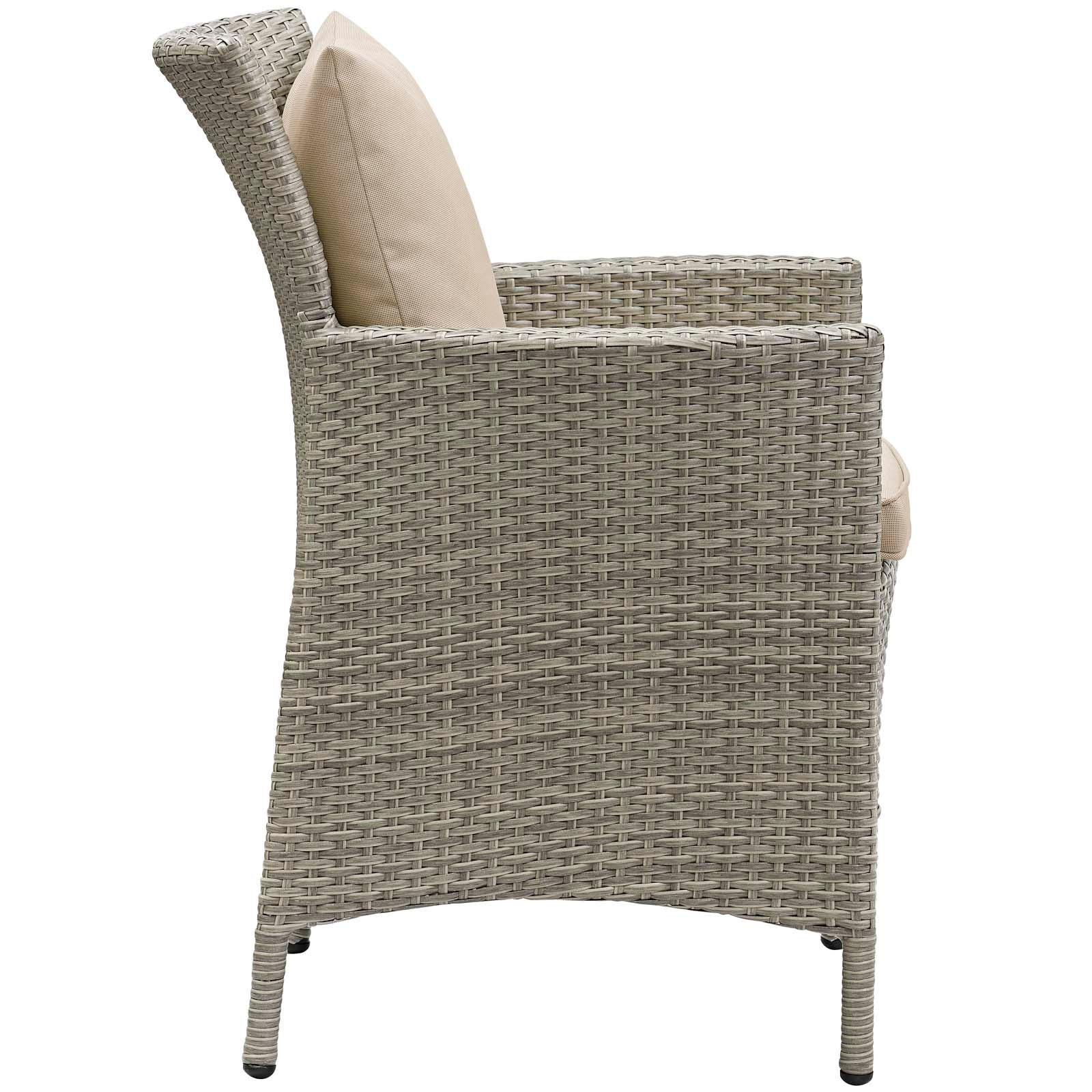 Modway Conduit 5 Piece Outdoor Patio Wicker Rattan Dining Set FredCo