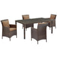 Modway Conduit 5 Piece Outdoor Patio Wicker Rattan Set, EEI-3892 FredCo