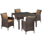 Modway Conduit 5 Piece Outdoor Patio Wicker Rattan Set, EEI-3893 FredCo