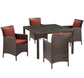 Modway Conduit 5 Piece Outdoor Patio Wicker Rattan Set, EEI-3893 FredCo
