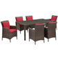 Modway Conduit 7 Piece Outdoor Patio Wicker Rattan Dining Set, EEI-4032 FredCo