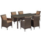 Modway Conduit 7 Piece Outdoor Patio Wicker Rattan Dining Set, EEI-4032 FredCo